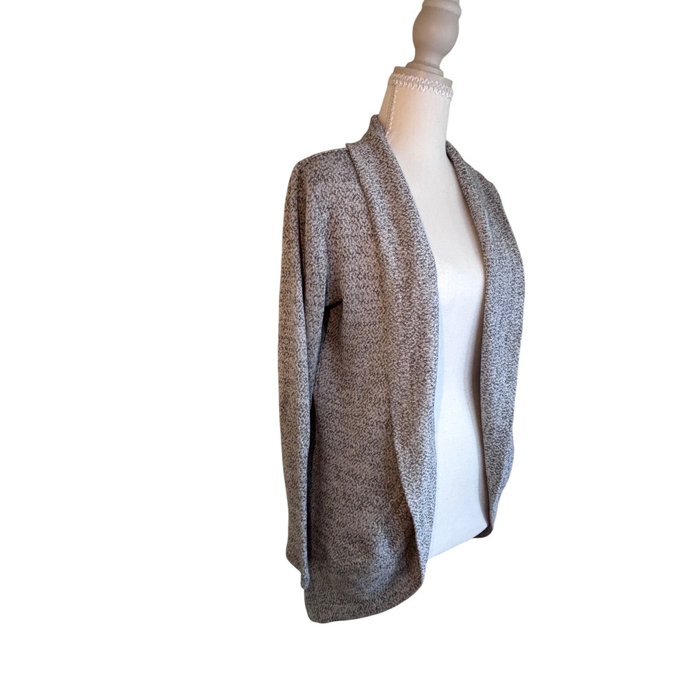 Aeropostale Womens Grey Marl Open Front Shawl Collar Cardigan Cozy Lagenlook M